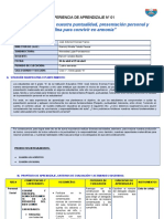 N° 1 - Experiencia de Aprendizaje - Sexto Grado - Abril