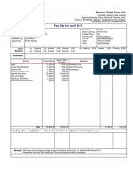 Pay Slip For April 2017: Empno Jaspreet Singh 788 Name