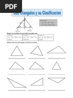 Los Triangulos y Su Clasificacion para Cuarto de Primaria