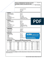 AHRI Certified Performance Sheet 180TR Water Cooled Screw Chiller