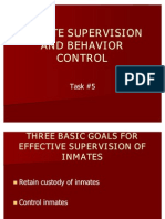 Inmate Supervision and Behavior Control