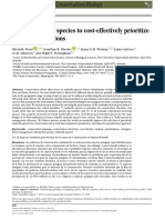 Conservation Biology - 2019 - Ward - Use of Surrogate Species To Cost Effectively Prioritize Conservation Actions