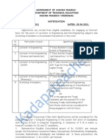 Lecturers On Contract Basis in Polytechnic 2011-12 - Notification