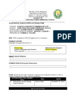 Elln Digital Plan-Do-Study-Act (Pdsa) Form: Action Steps Per Change Idea WHO When