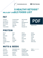 Dr. Berg'S Healthy Ketosis™ Acceptable Foods List: Print Version