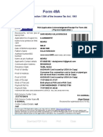 Form 49A: Under Section 139A of The Income-Tax Act, 1961