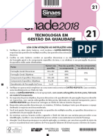 Tecnologia em Gestão de Qualidade - Prova