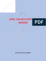 (Ans) 138 MCQ With Key Answer: by DR - Giuma Sulieman