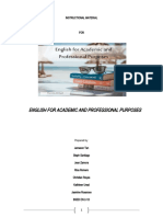 English For Academic and Professional Purposes: Instructional Material