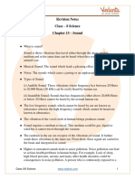 Revision Notes Class - 8 Science Chapter 13 - Sound