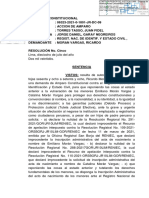 RESOLUCIÓN No. Cinco 18 JUL 2022. SENTENCIA. Exp. N.° 06323-2021-0-1801-JR-DC-09. Caso Ricardo MORÁN V. 12 Págs