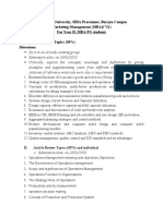 Operations Management Term Paper Topics