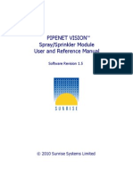 Pipenet Vision Spray/Sprinkler Module User and Reference Manual