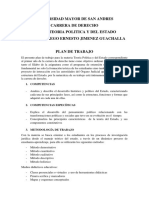 Plan de Trabajo - Teoria Politica y Del Estado 2022