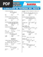 Ejercicios de Teorema Del Resto Pagina Educativa