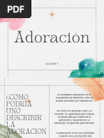 Lección 7 Adoración