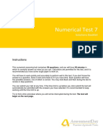 Numerical Test 7: Assessmentday