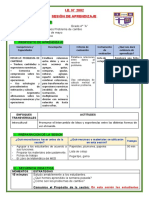 Sesion de Matematica Problema de Cambio