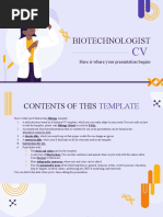 Biotechnologist CV by Slidesgo