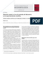 Microbiología: Bienestar Animal y El Uso de Animales de Laboratorio en La Experimentación Científi Ca