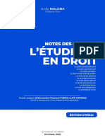 Notes Des Cours de L'étudiant en Droit Edition D'essai 2022