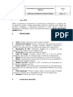 Procedimiento de Comunicación Participación y Consulta Del Sistema de La Seguridad y Salud en El Trabajo