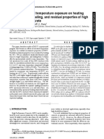 Effects of Elevated Temperature Exposure On Heating Characteristics, Spalling, and Residual Properties of High Performance Concrete