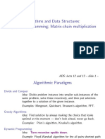 Algorithms and Data Structures: Dynamic Programming Matrix-Chain Multiplication