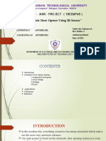 Vi Sem: Mini - Project (18eemp68) : "Automatic Door Opener Using IR Sensor"