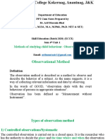 Methods of Studying Child Behaviour-Observation Method