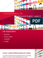 Professional English: Week 3: Irmasanthi Danadharta, MA