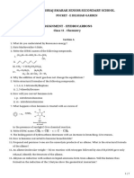 Assignment - Hydrocarbons