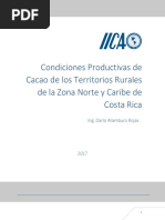 Condiciones Productivas de Cacao de Los Territorios Rurales de La Zona Norte y Caribe de Costa Rica