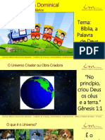 1a Aula - Slides - CRI - INT - Biblia A Palavra de Deus - O Universo Criador Ou Obra Criadora