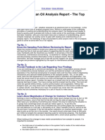 Interpreting Oil Analysis Report