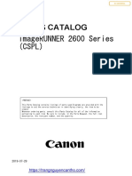 Canon imageRUNNER 2600 Series Parts Catalog - E - SPL R1