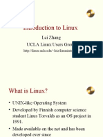 Introduction To Linux: Lei Zhang UCLA Linux Users Group