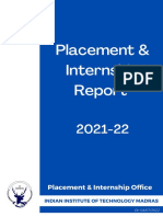 The Placement & Internship Report of IITM For 2021-22