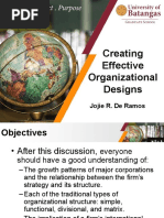 Creating Effective Organizational Designs