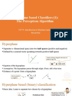 Lecture 16 - Hyperplane Classifiers - Perceptron - Plain