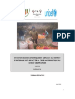 Situation Socioéconomique Des Ménages Dans Le District D'antsirabe II Et Impact de La Crise Sociopolitique Au Niveau Des Ménages (PADR, ROR, UNDP, UNICEF/2011)