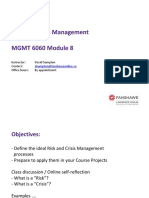 Module 8 Risk and Crisis Management