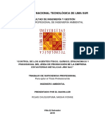 Control de Los Agentes Físico, Químico, Ergonómico y Psicosocial Del Área de Producción JRM