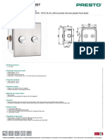 Self-Closing Dual Flush Valve 14303 - PRESTO 1000 XL E DVA - ECO 2L/4L With Brushed Chrome-Plated Front Plate