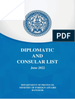 Diplomatic AND Consular List: June 2022