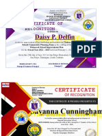 Certificate of Recognition: Daisy P. Delfin