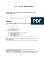 Lab 3: Low Pass and High Pass Filters: Purpose