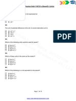 Natural Science Solution Accelerating Academic Skills: AS Physics Unit-1 MCQ's (Base/S.I Units)