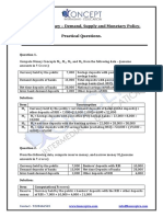 Chapter 14: Money - Demand, Supply and Monetary Policy. Practical Questions