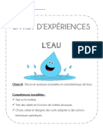 Livret D'expériences L'eau